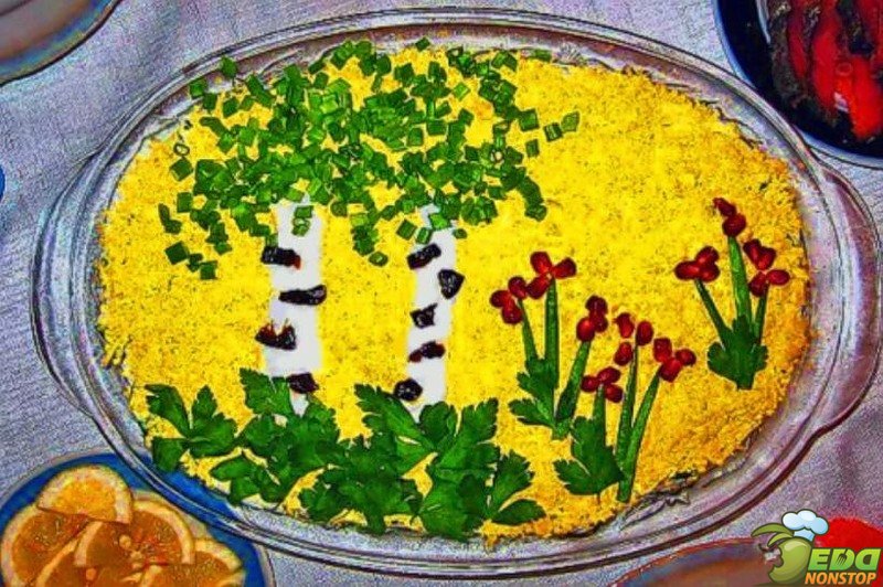 Салат «Белая береза» с черносливом: рецепты